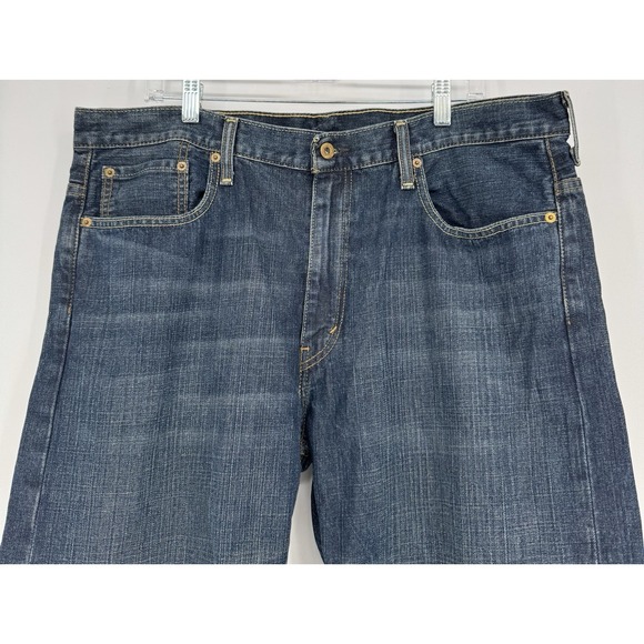 Levi's 569 Jeans Mens 38X30 Blue Denim Cotton Loose Fit Medium Wash Straight Leg - Picture 2 of 7
